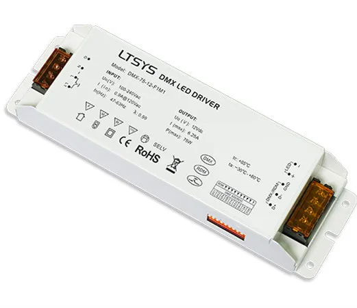 DMX 75 12 F1M1 Вт DMX512/RDM светодиодный драйвер AC100 240V вход Макс В/6.25A/75 Выход|driver drill|driver