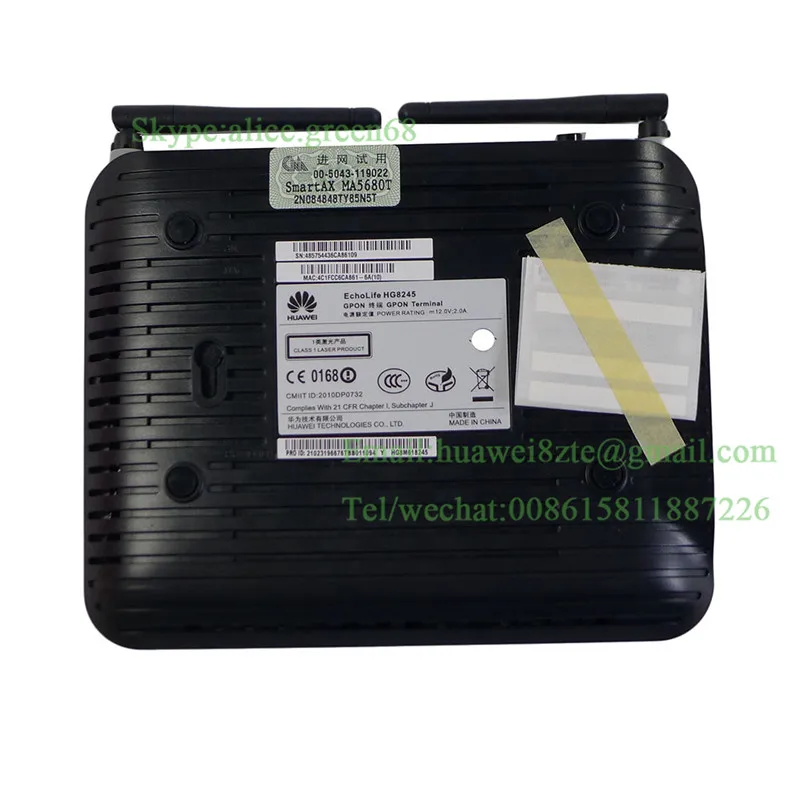 Вторая рука 90% новый Hua wei echolife английский интерфейс установки GPON ONU HG8245 4GE Lan порты +