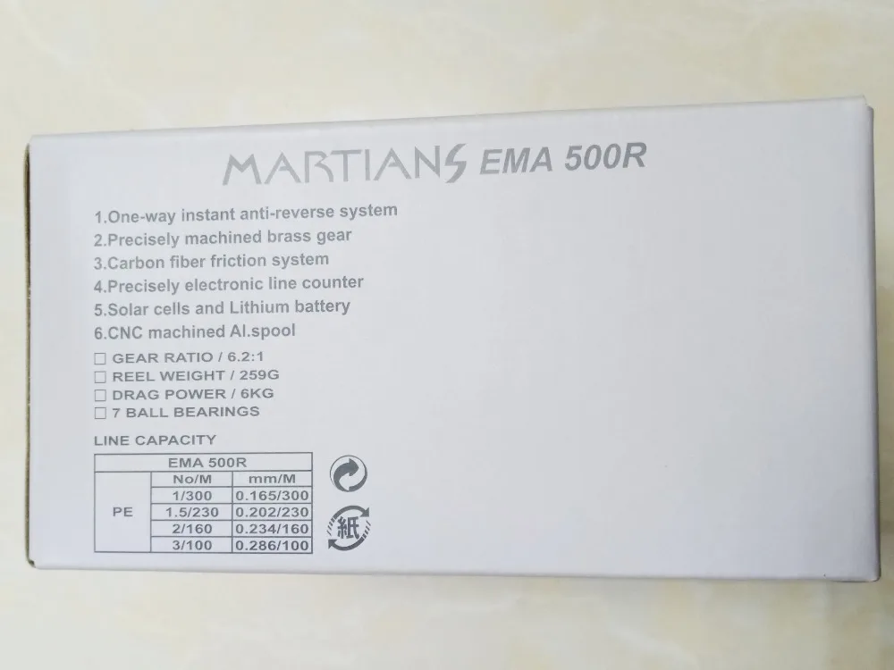 LUREKILLER Фирменная Новинка Ecooda цифровая катушка baitcasing катушка EMA500R/EMA500L 6kgs Drag power 6,2: 1 накладная катушка