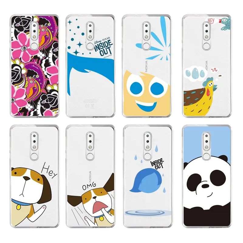 Мягкий Ясно TPU чехол для телефона с цветочным рисунком Собака Панда Красочные Nokia3