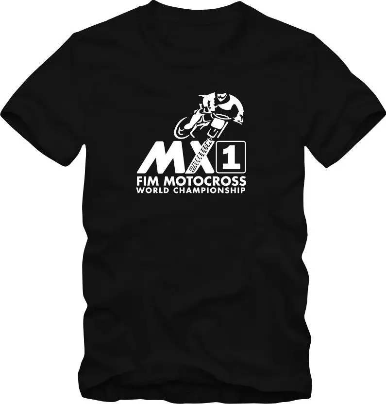 Мужская футболка с круглым вырезом Mx 1 Fim Motocross World Championship модная 2019|Мужские