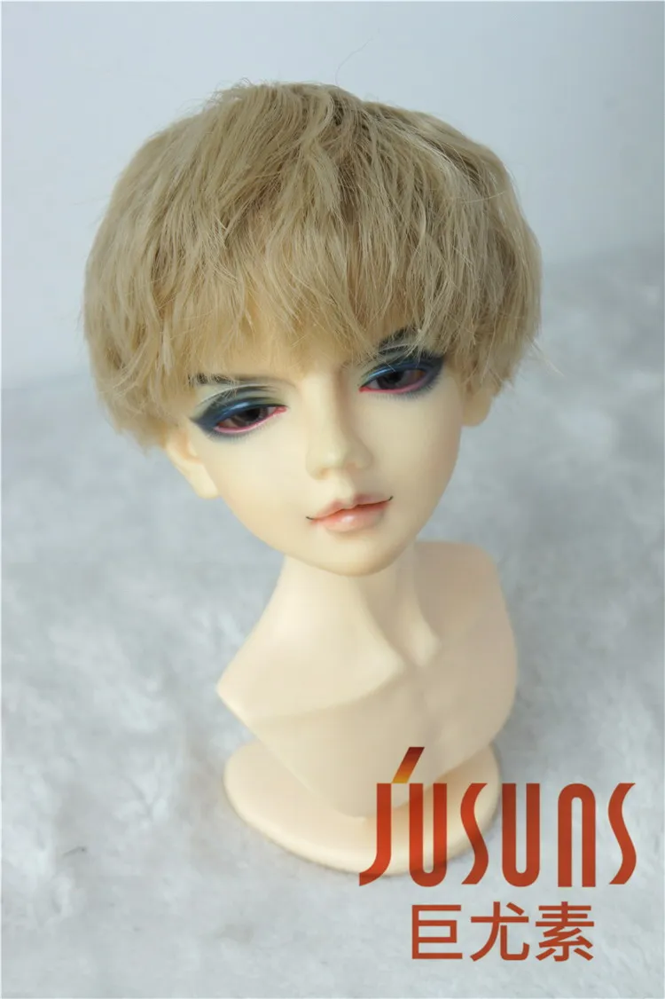 JD043 1/6 1/4 1/3 короткий курчавый BJD парики для YOSD MSD SD легкое кудрявое синтетическое волокно 6-7 дюймов 7-8 дюймов 8-9 дюймов аксессуары для кукол - Цвет: 8-9inch HT Ash Blond