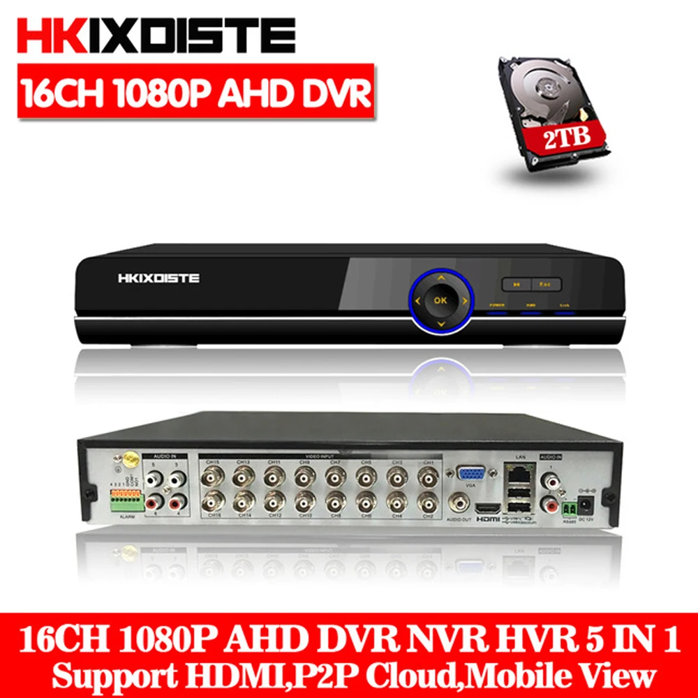 Домашняя система видеонаблюдения 16 каналов HD AHD 1080P 720P HDMI автономный Wi Fi 2 МП DVR