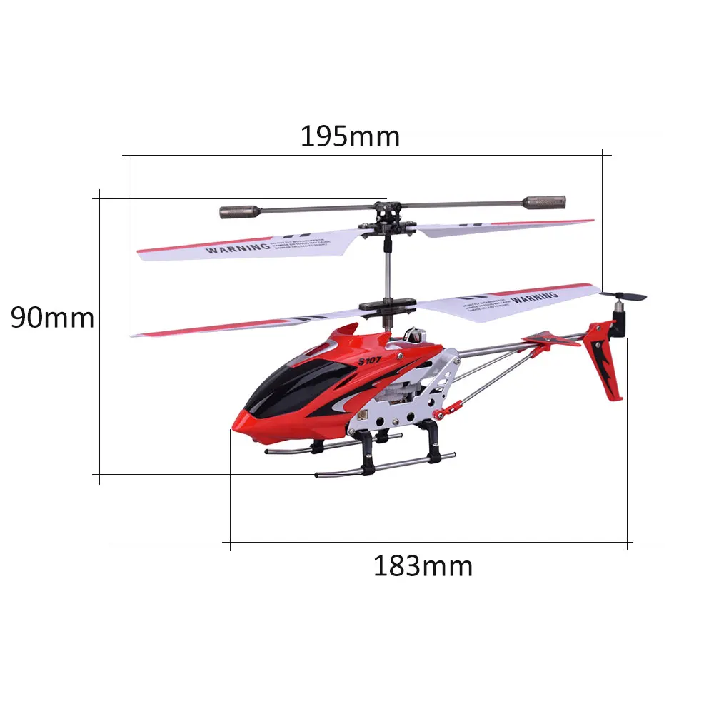 Syma S107G 3CH RC вертолет сплав Fuselage Дрон с гироскопом огни красная версия