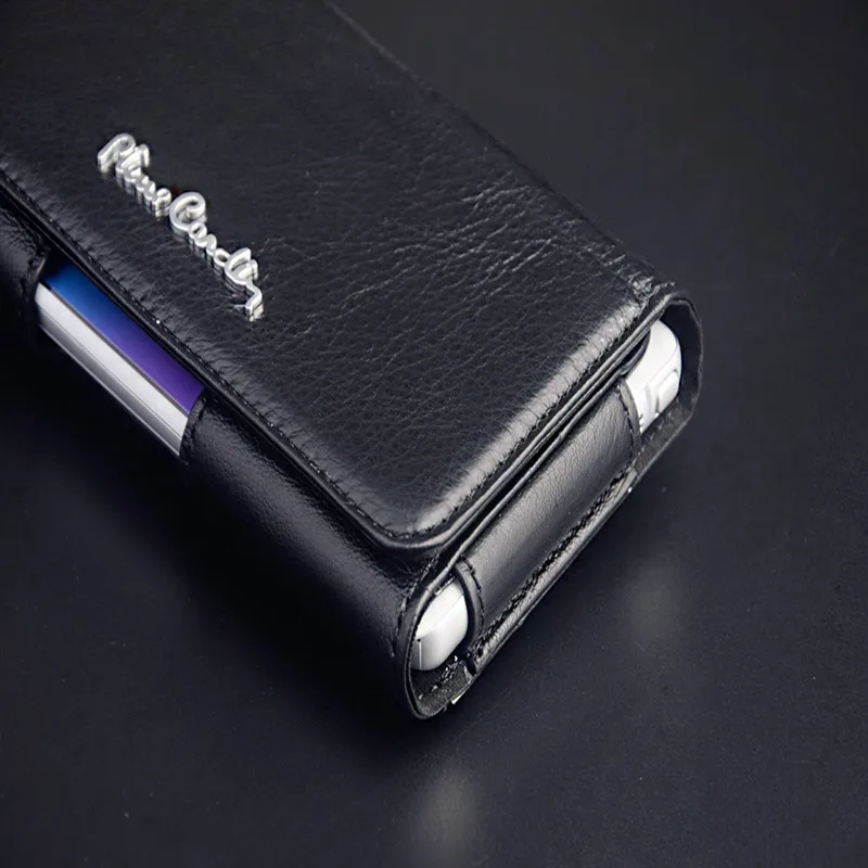 Для samsung Galaxy Note 8 5 9 сумка Пьер кардин черный чехол винтажная натуральная кожа