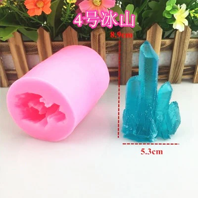 Iceberg4 1 шт., коралловый сахар, 3D айсберг, силиконовая форма для помадки, Хрустальная сосулька, форма для шоколада, украшение торта, инструмент для самостоятельного изготовления - Цвет: Iceberg4