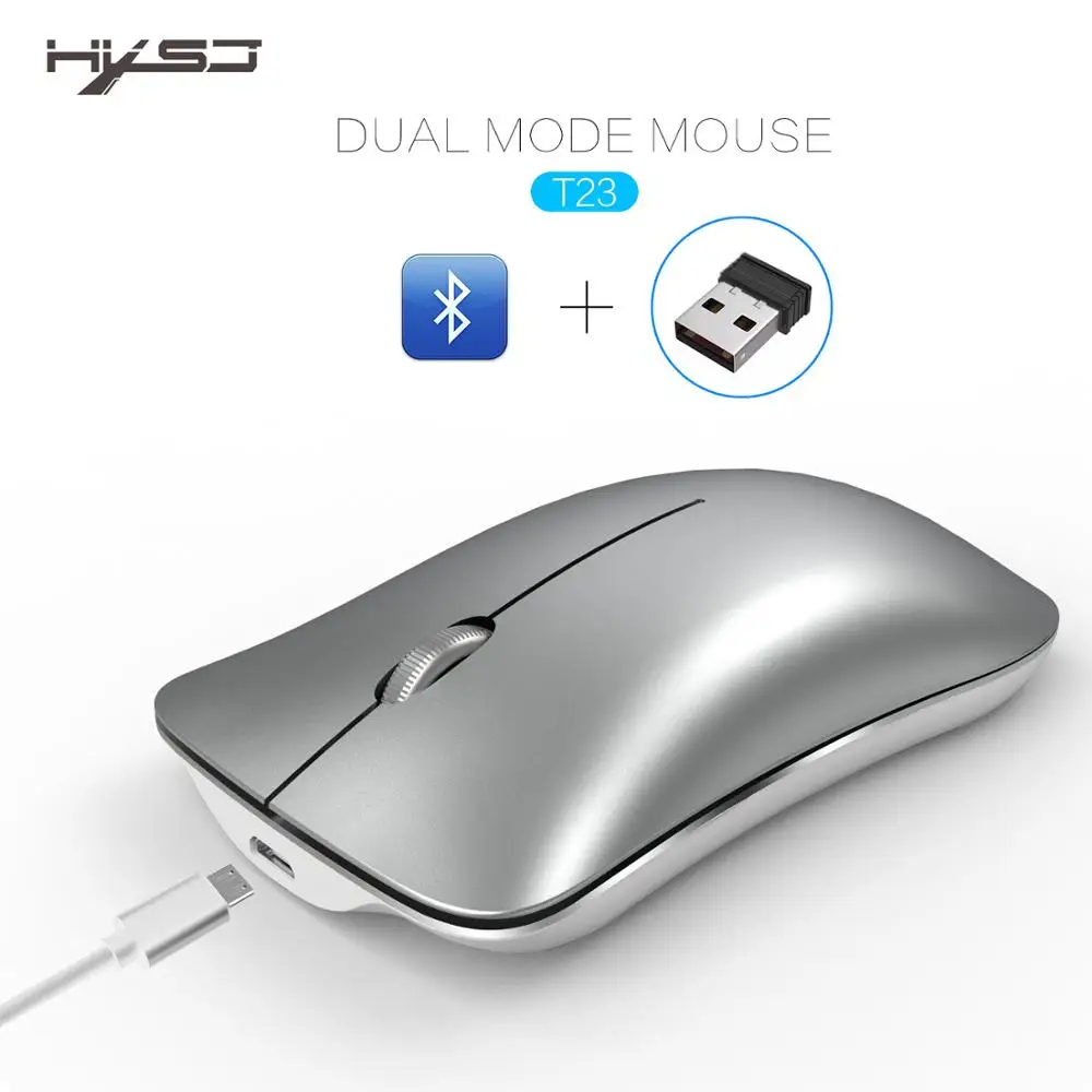 Новая беспроводная мышь TOP1600 DPI Bluetooth + 2 4G с двумя режимами встроенной