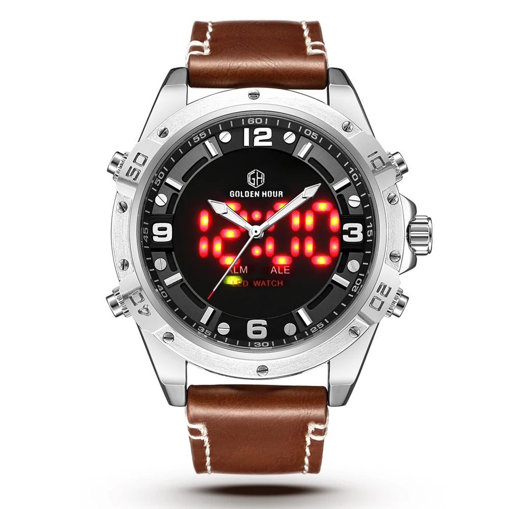 Мужские наручные часы Reloj Hombre GOLDENHOUR спортивные для мужчин Лидирующий бренд