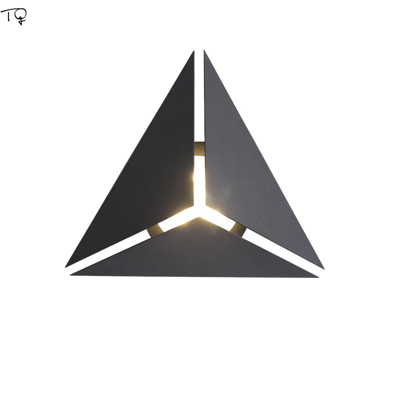 Скандинавская компактная железная Геометрическая светодиодная настенная лампа