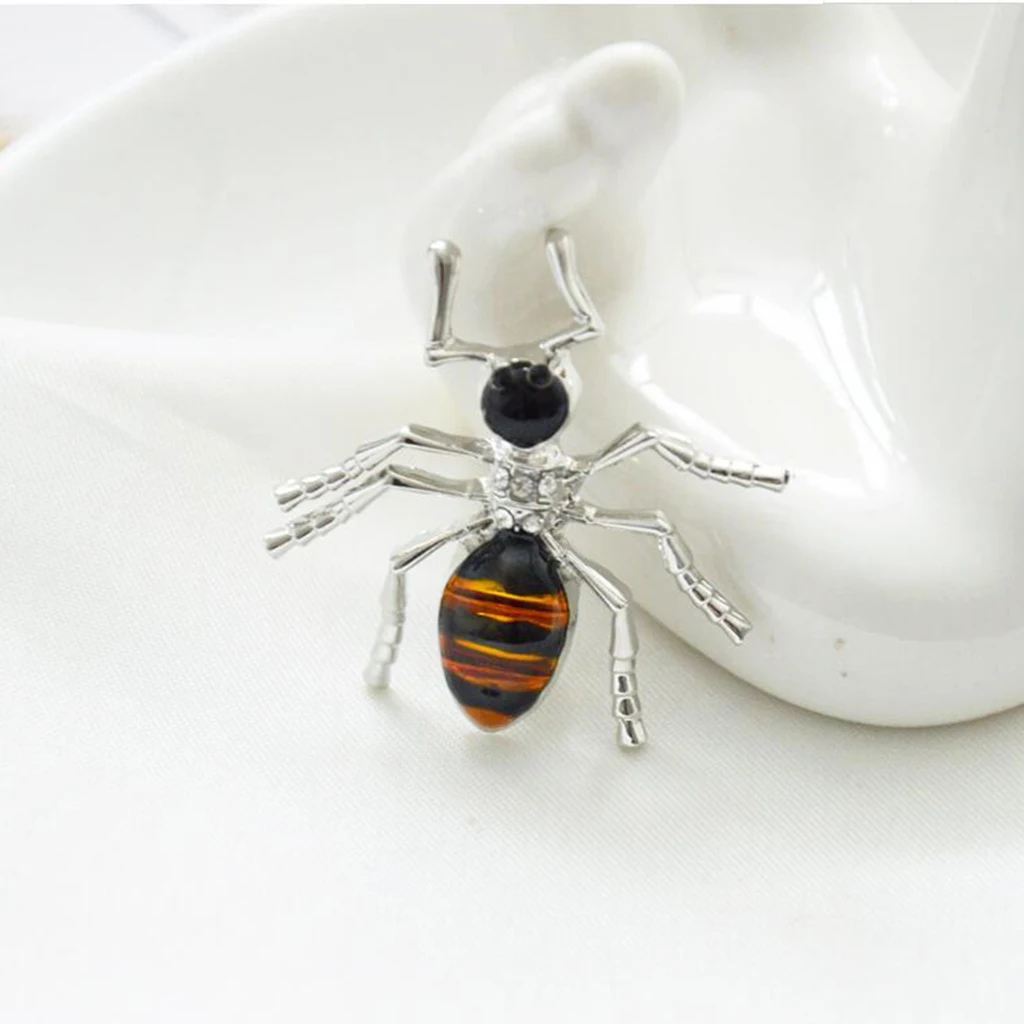 Chic Alloy Enamel Rhinestone Ant Insect Brooch Pin Costume Jewelry Accessory | Украшения и аксессуары