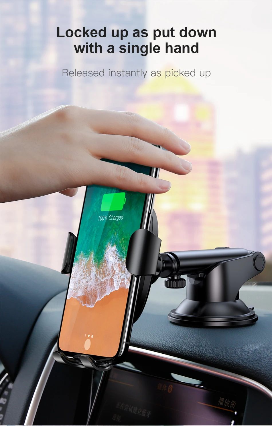 Baseus 2 в 1 автомобильное беспроводное зарядное устройство для iPhone X Xs Xr samsung S9 Note 9 зарядное устройство для телефона быстрая Беспроводная зарядка держатель для телефона Подставка