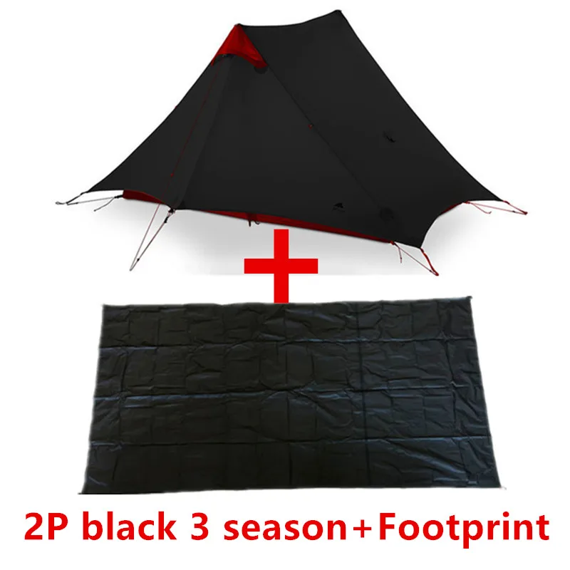2P black 3 season B 3F UL GEAR LanShan 2 Tent Oudoor Ultralight Camping 15D Silnylon 1 Person 2 Person Tent 3 Season Tent Winter 4 Season Tent - Цвет: 2P black 3 season B