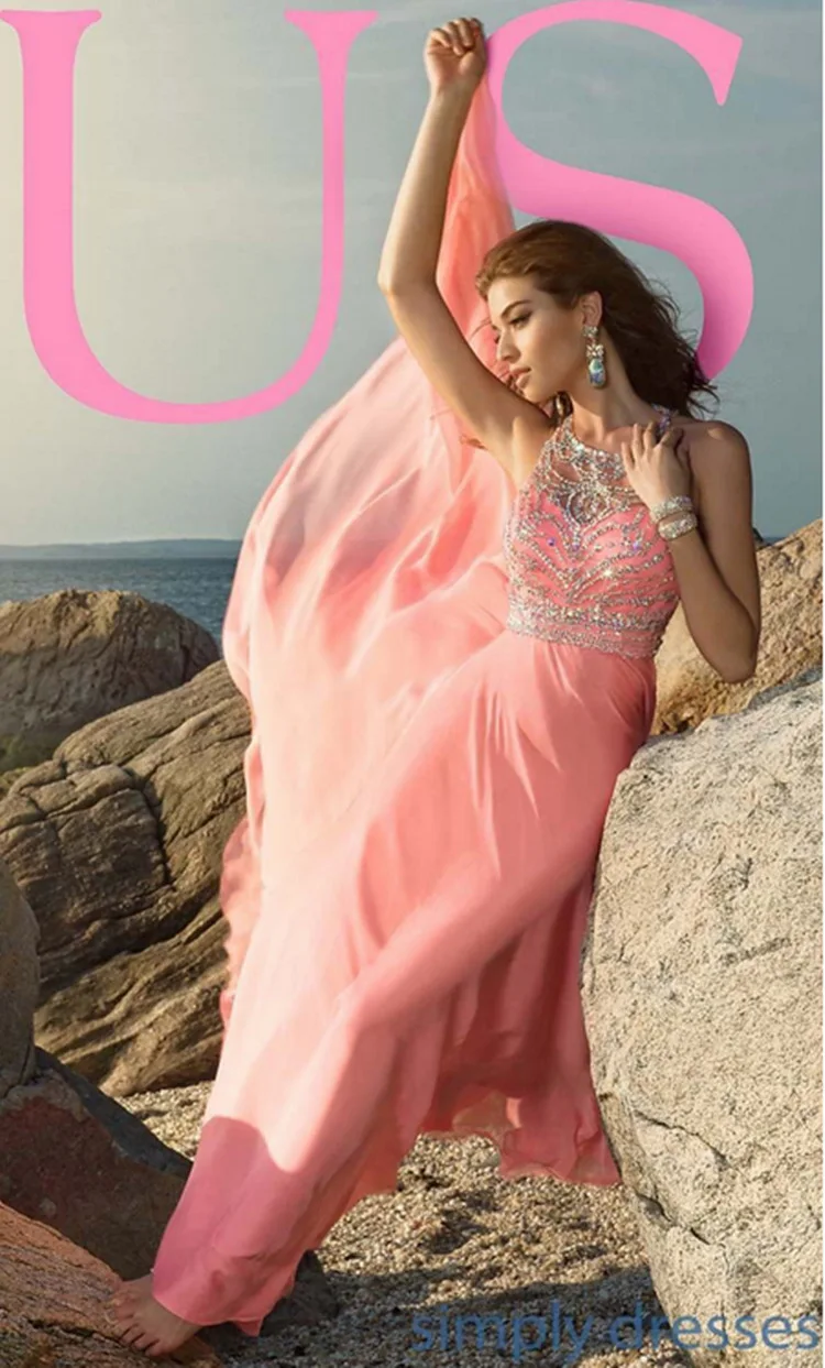 Женское шифоновое платье без рукавов длинное вечернее с перекрещивающимися