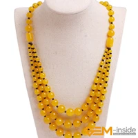 handmade 8 12mm beaded stone necklace fashion jewelry 19 inch diy fashion long necklace jewelry for women free shipping