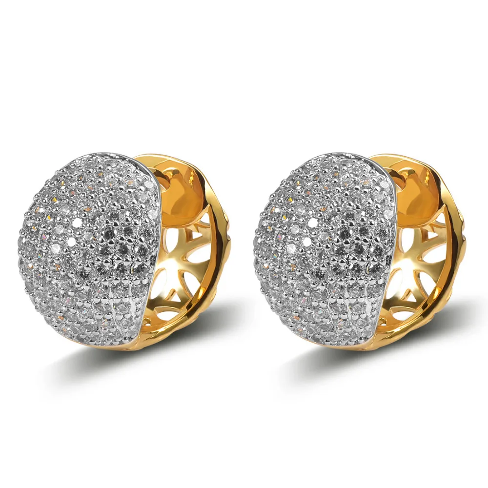 

White Crystal Zircon 925 Sterling Silver Fashion Earrings TE801