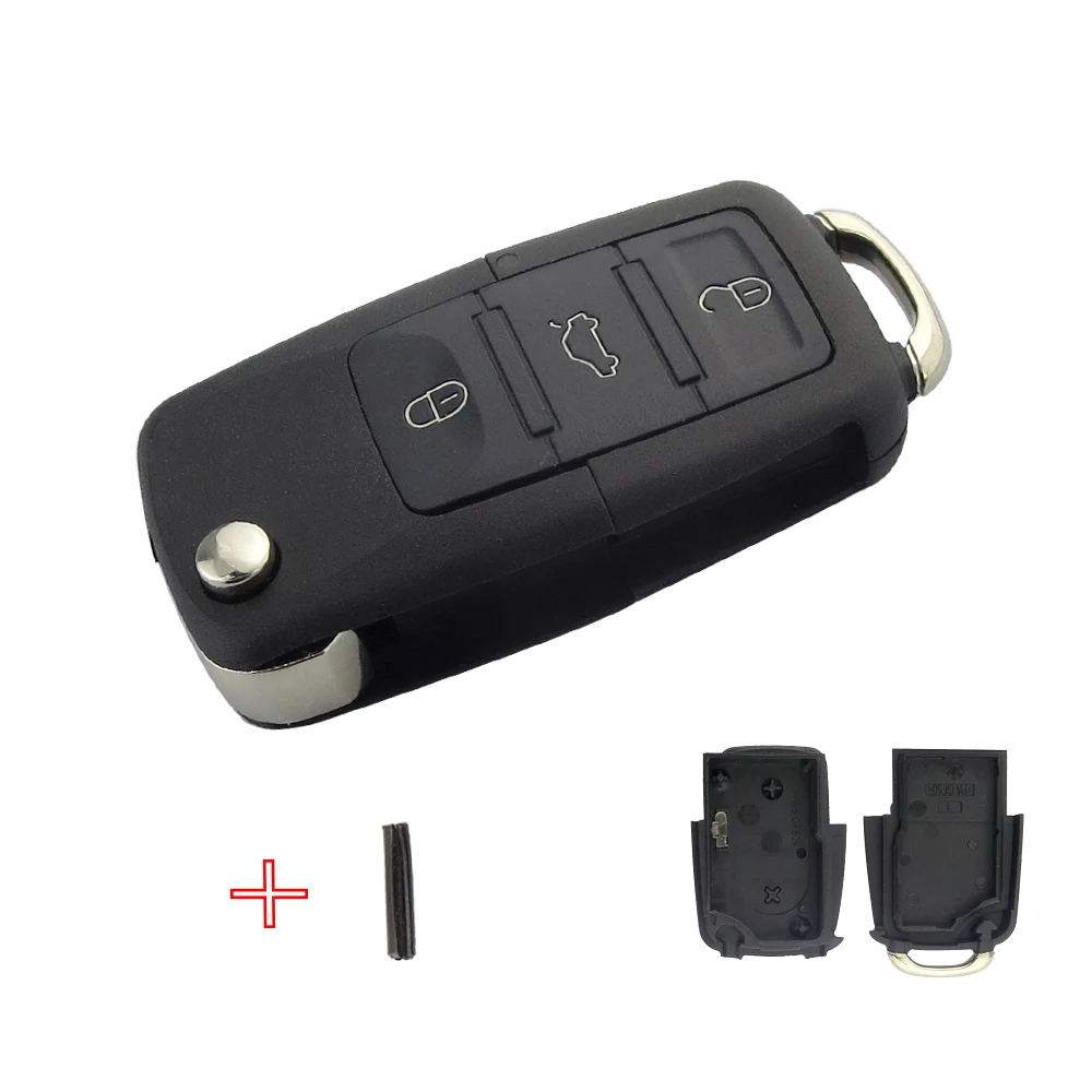 OkeyTech 2 3 кнопки Складной флип ключ корпус автомобильный Замена для VW Golf 4 5 Passat B5 B6