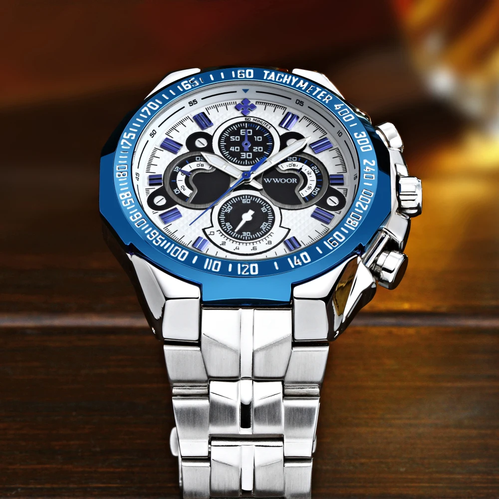 Мужские часы лучший бренд класса люкс 50 м водостойкие японские кварцевые