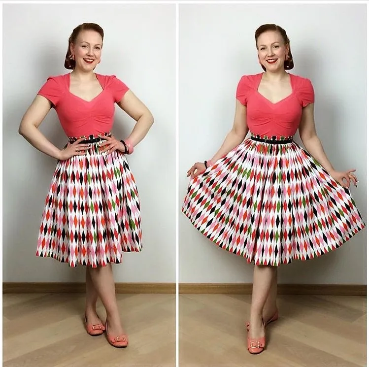 Женская винтажная юбка шаровары ретро размера плюс в стиле 35 50s|skirt rockabilly|skirt plus