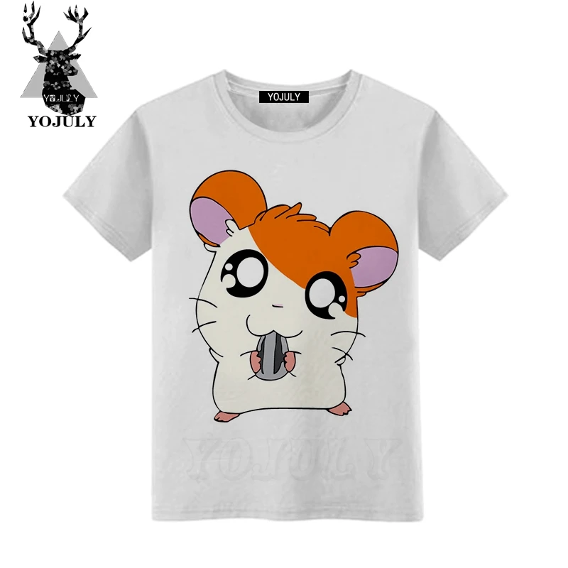 1 YOJULY2019 Hamtaro хомяка harajuku для мальчиков и девочек подростков 3d принтом Футболка с коротким рукавом Симпатичные футболки Модная детская одежда летние A42 - Цвет: 1