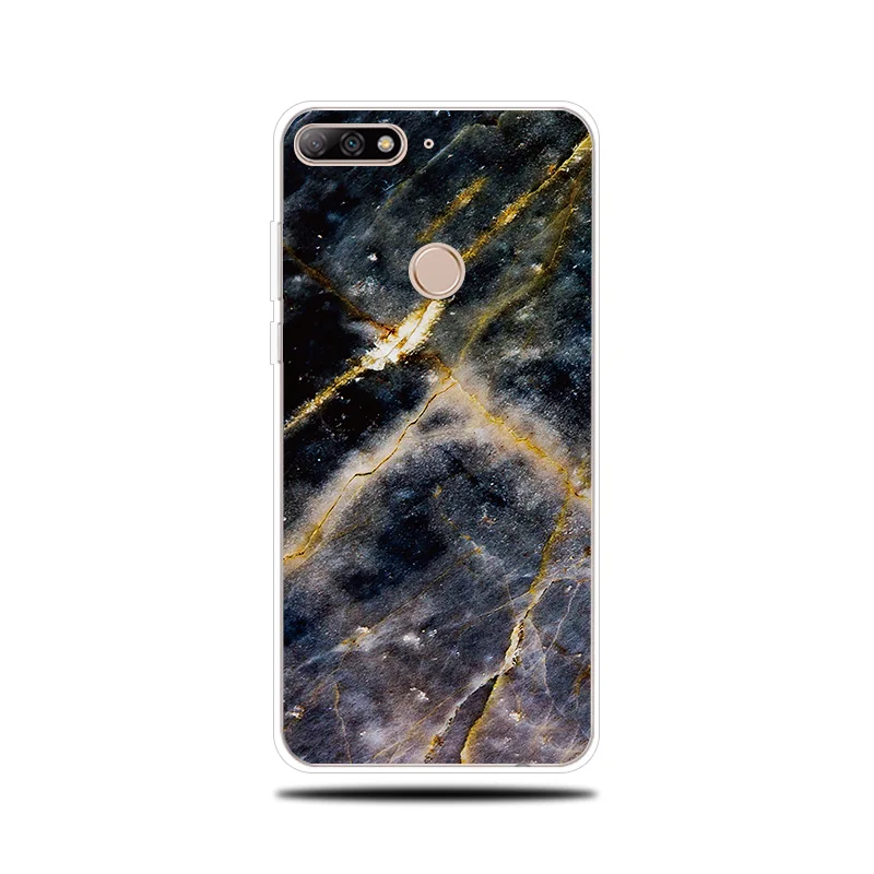 Marble Pattern Silicone Phone Case For Huawei Y5 Y6 ii Cover Y7 Prime 2017 2018 Couqe Funda |