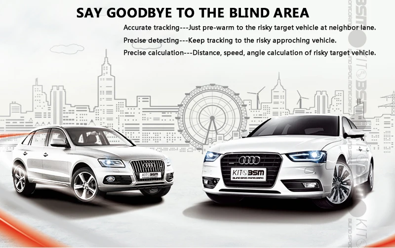 Kitbsm Автомобильная слепое пятно сенсорная помощь BSM 24GHZ Bsd/Bsm/Bsa автомобиль слепое пятно обнаружения микроволновка и боковая система обнаружения