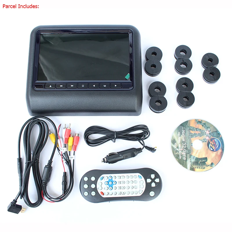 Автомобильный монитор 9 &quotLCD цифровой экран подголовник серый черный бежевый