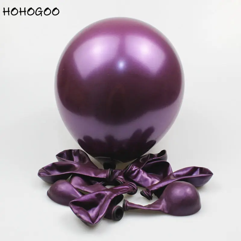 HOHOGOO 10 шт. 12 дюймов металлический жемчуг латексные шарики свадебные Baby Shower День