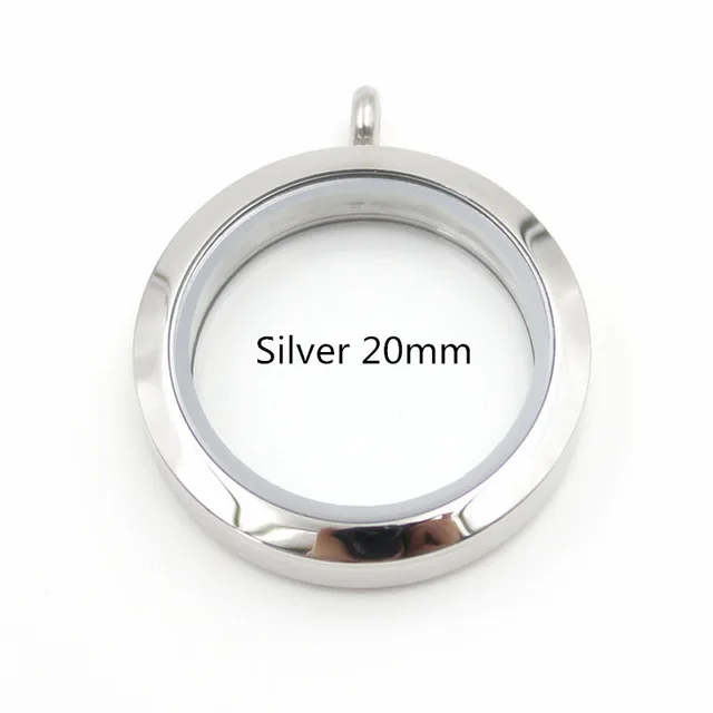 Silver 20mm Золото Цвет однотонные твист закручивающийся плавающий кулон 316L неоднородная нержавеющая сталь памяти стеклянный медальон Прямая поставка - Окраска металла: Silver 20mm