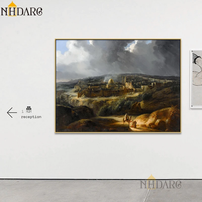 

Auguste Forbin Jerusalem Seen from Mount Josaphat Posters and Prints Canvas Art Painting Wall Picture for Living Room Home Decor