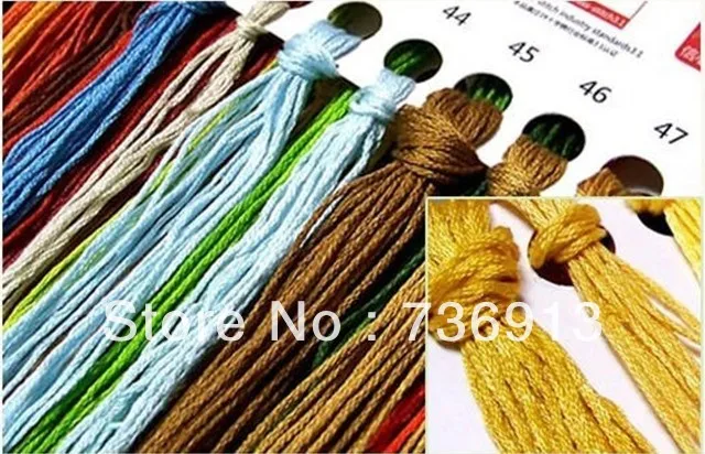 Выберите любые цвета и количество свободная нить для вышивки крестиком