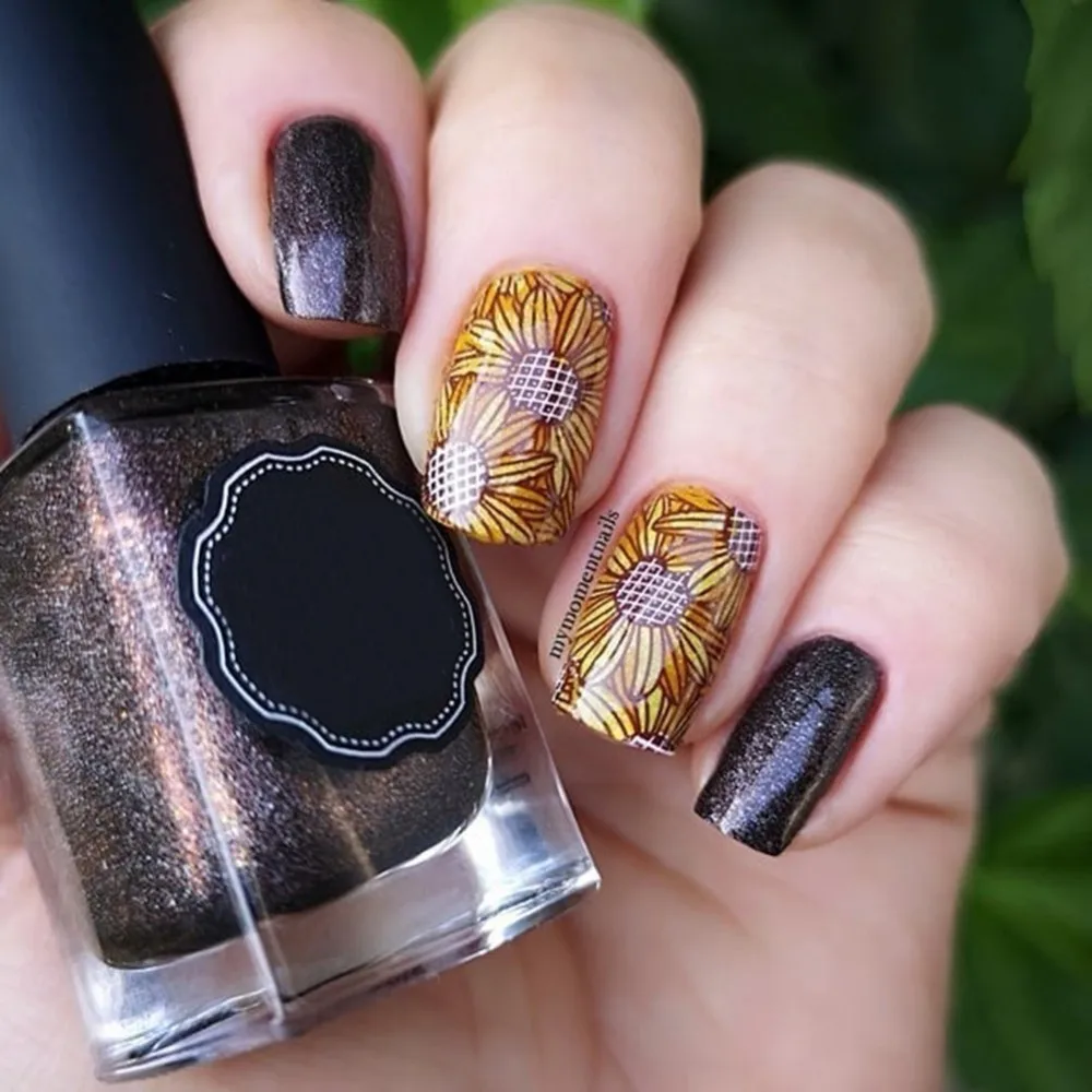 BeautyBigBang пластины для стемпинга ногтей дизайна шаблон Бабочка Листья Одуванчик
