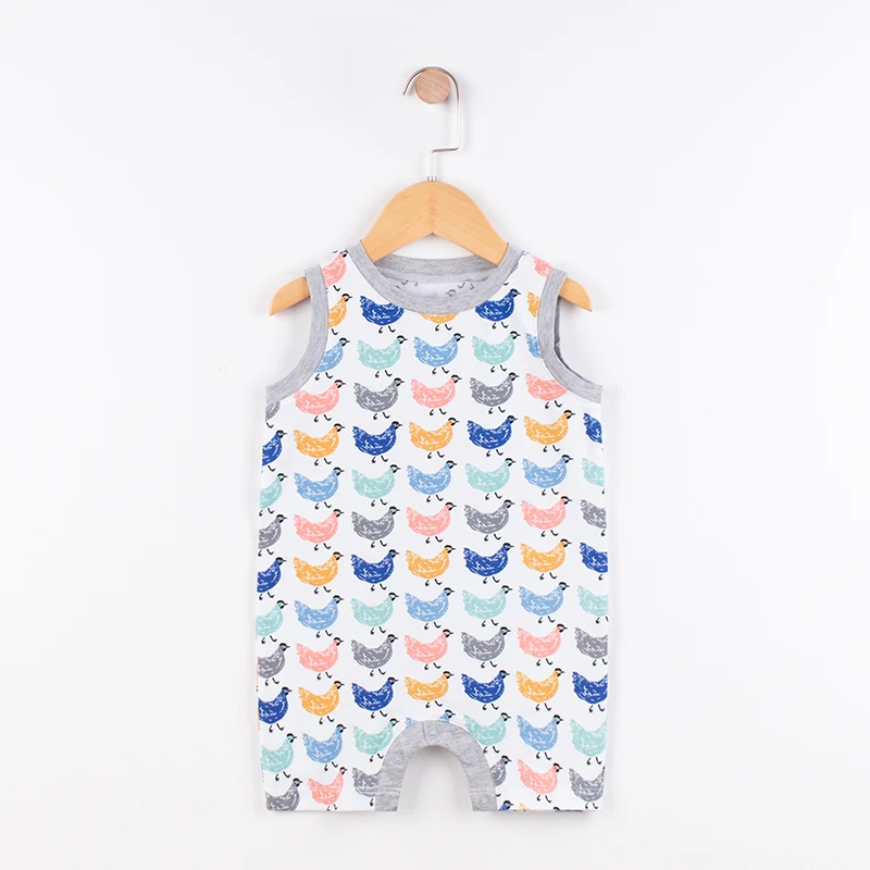 TinyPeople 2019 Новый ползунки для малыша летняя хлопковая рисунком жилеты девочек bebe