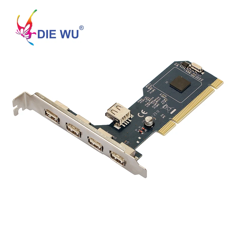 

DIEWU 5 port usb2.0 Add on card PCI to USB Expansion card for NEC for Vista Win ME XP 2000 98 Server 2008