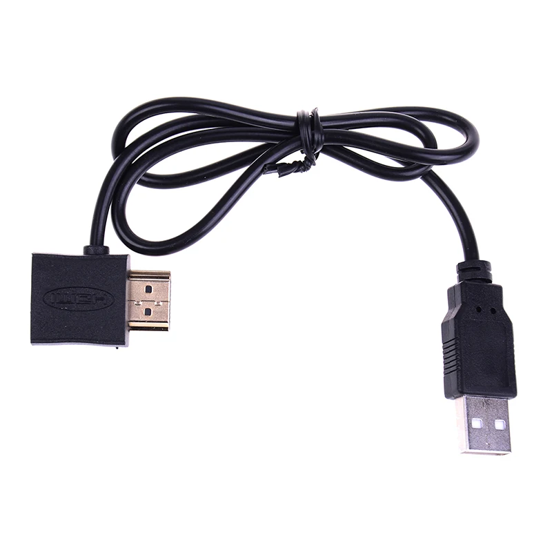 Черный HDMI совместимый штекер гнездо адаптер конвертер разъем с 50 см USB 2 0 кабель