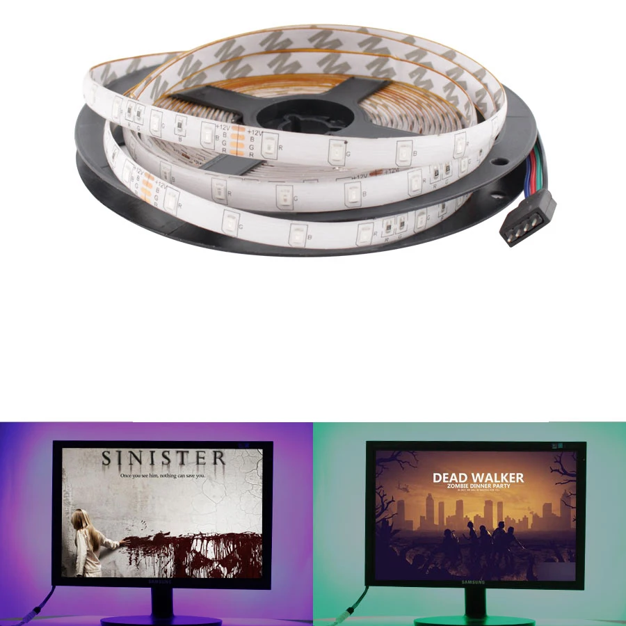 диодная лента 12 V Led Strip Light SMD 2835 RGB Waterproof 5M 60LED/M color Tape Lamp Diode Ribbon rope stripe