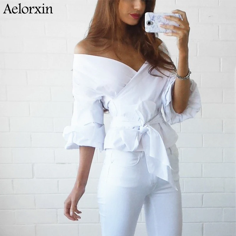 Женская блузка без бретелек с v образным вырезом перекрещивающимися бретелями