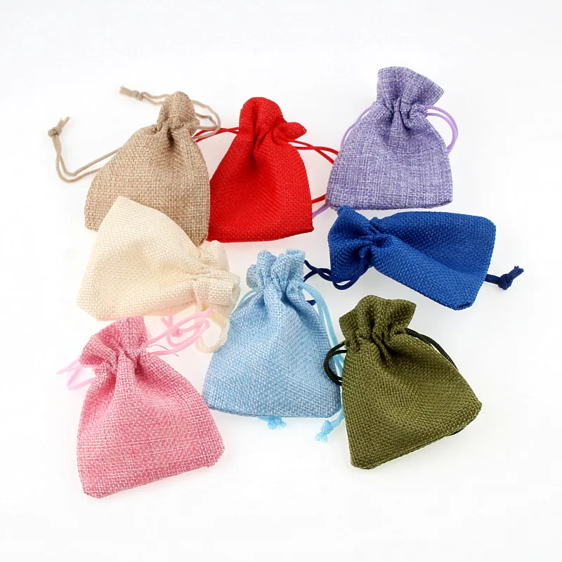 

10pcs/lot 10x14cm Cotton and Linen Pouches Candy Bags Multi-purpose Gift Incorporated Bags