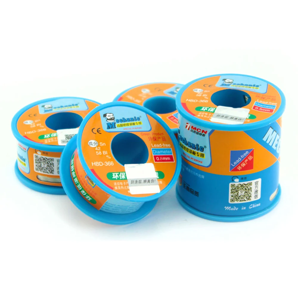 MECHANIC 100G Lead Free Tin Wire Soldering Roll 0.3/0.4/0.5/0.6/0.8MM low Temperature Solder Low Melting Point 210℃ | Инструменты