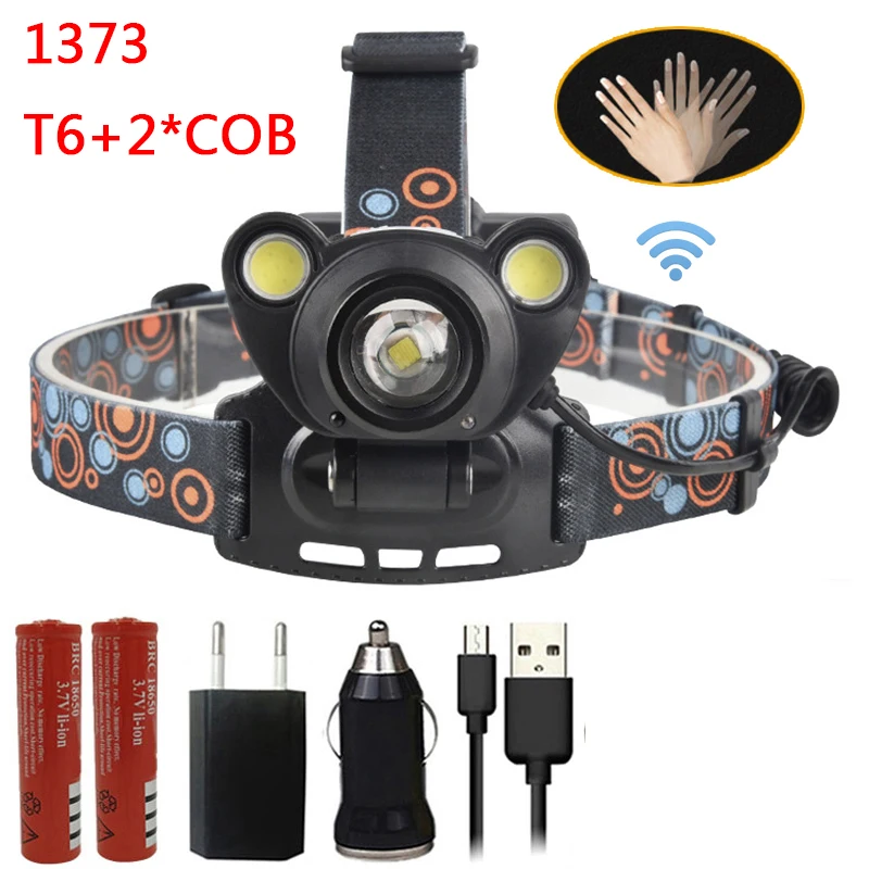 Option C Litwod Z201373 ИК светодиодный Сенсор фары XM-L2 U3 интеллигентая(ый) индукции прочными головными фонарик лампа светильник рыбалка светильник s - Испускаемый цвет: Option C