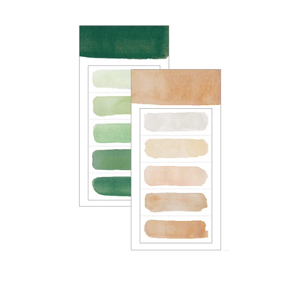 

20 Sheets/pack Creative Watercolor Style Memo Pad Paper Sticky Notes Kawaii Memo Pad Stationery DIY Diary Label Note Pad