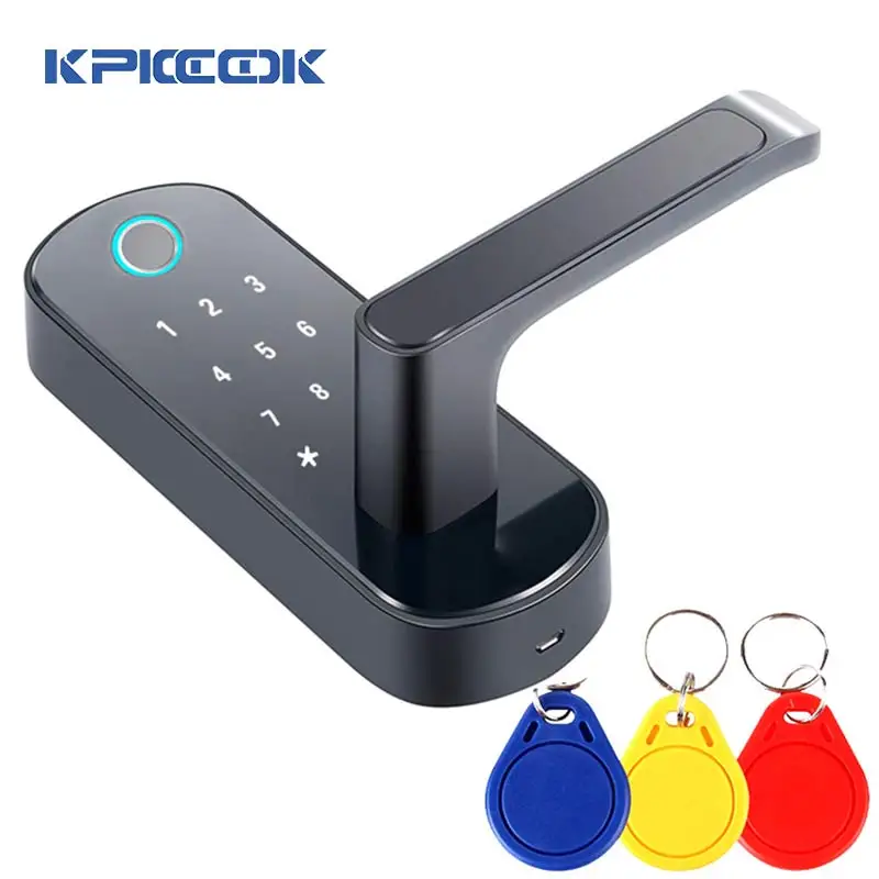 

KPIOCCOK Smart Door Lock 3D Scanning Fingerprint Lock Bluetooth TT Lock App Password IC Card Mechanical Key Door Lock CD919