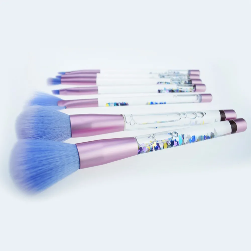 START MAKERS-7Pcs Pro Makeup Brushes Set Kabuki Brush Crystal sparkle brush Mermaid Cosmetic tools | Красота и здоровье