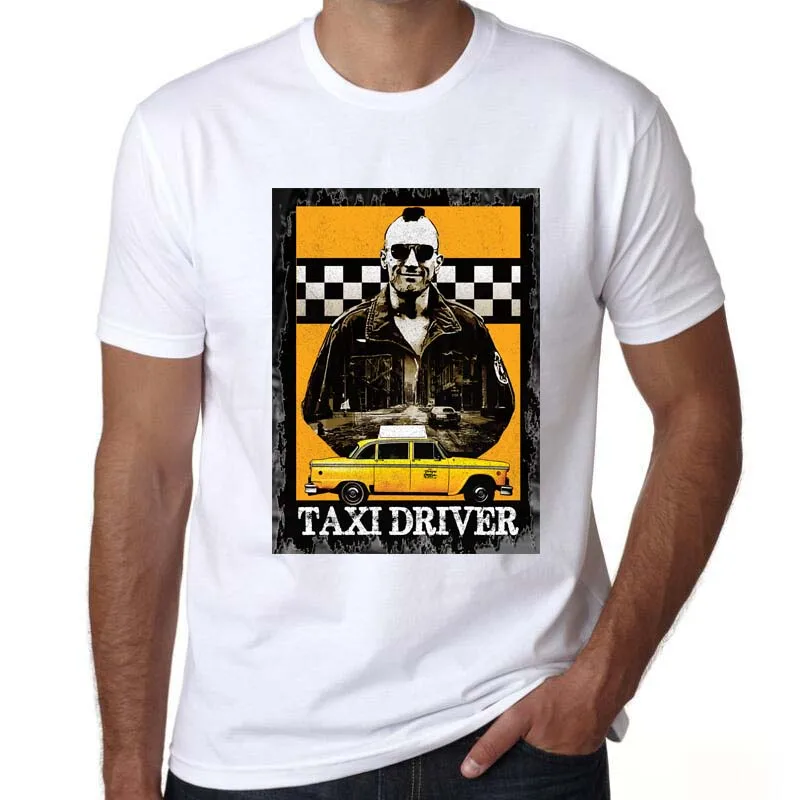 Оптом мужские футболки XXL 2017 мода таксист Роберт Де Ниро Забавные брендовая