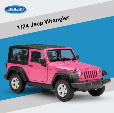 6 Welly 1/24 весы США 2007 Jeep Wrangler SUV литая модель металлическая модель автомобиля игрушка для детей подарки коллекция - Цвет: 6
