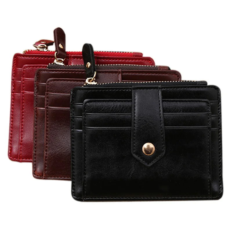 Простой модный мужской короткий однотонный Кошелек из искусственной кожи на