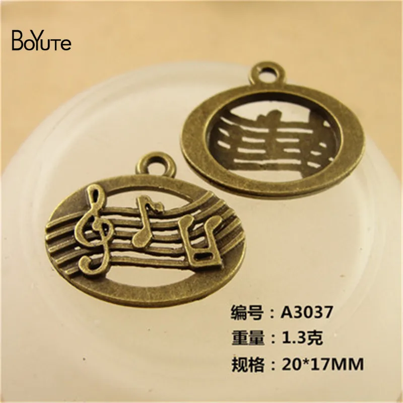 

BoYuTe (100 Pieces/lot) 20*17MM Antique Bronze Plated Alloy Music Notation Charms Pendants for Choker Necklace Jewelry Making