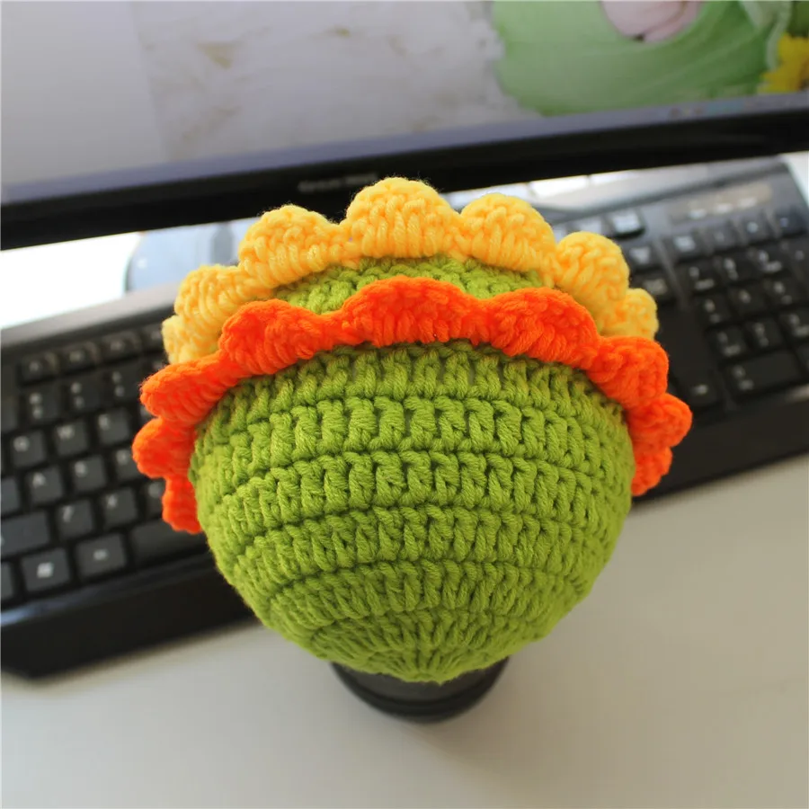 Newborn Photography Props Baby Hats Caps Sunflower Hat Photo Knitted Cap Studio Accessories | Детская одежда и обувь