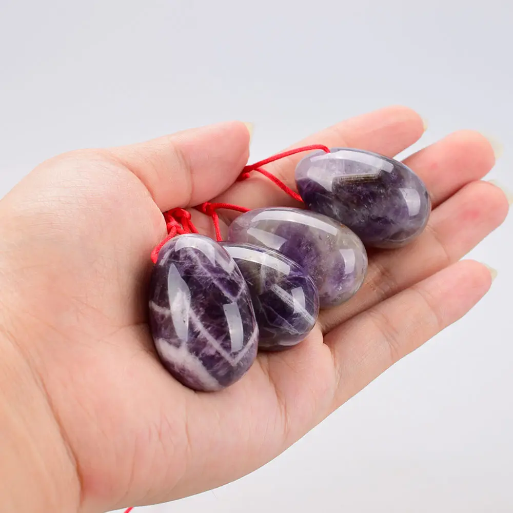 Аметист Камень Yoni яйцо 45x30 мм Нефритовое женственные гигиенические продукты для