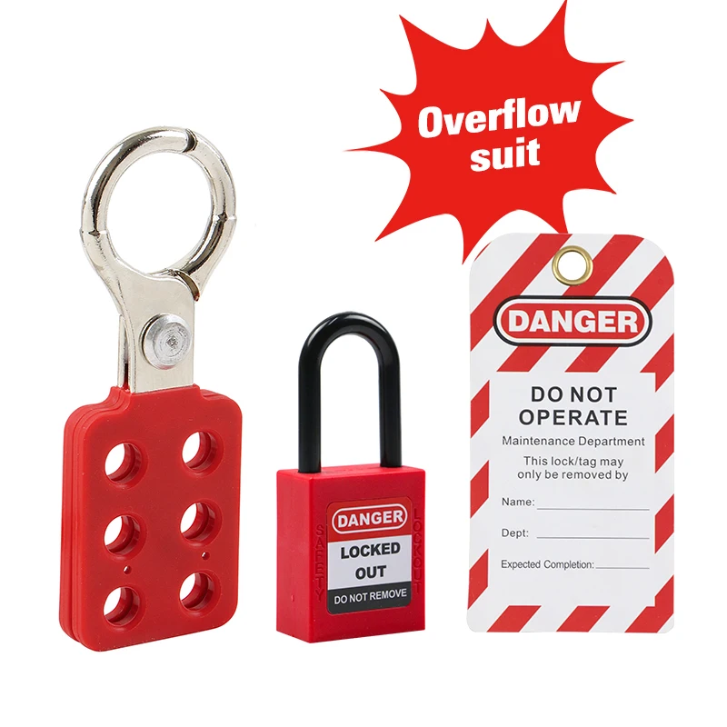 1AH11 1lock 1tag Lockey Комбинации комплект безопасности Алюминий засовы для замки "(25 мм) и 1,5"(38 мм) с висящим замочком маркировка - Цвет: 1AH11 1lock 1tag