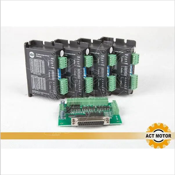 

Good sale! ACT 4Axis Stepper Motor Driver DM420 36V 1.7A 128Micro+Breakout Board&Cabler for Nema11 16 17 Stepper Motor